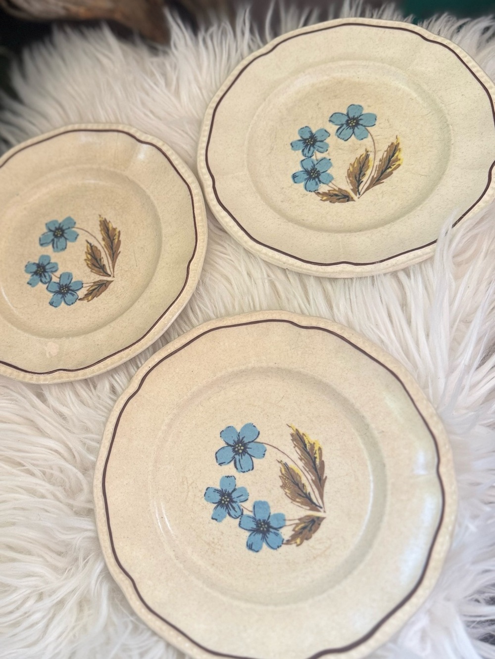 Vintage Grindley England Floral Stoneware Plate